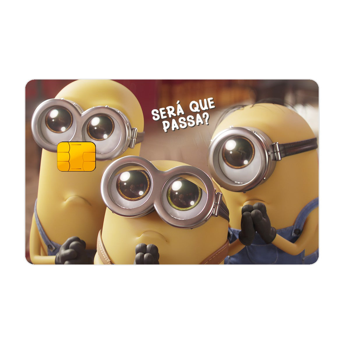 CAPACARD - Película Adesiva Para Cartão - Minions Será Que Passa CAPACARD - Película Adesiva Para Cartão - Minions Será Que Passa